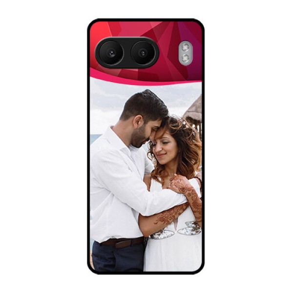 OnePlus Nord 4 5G Custom Glass Phone CaseRed Abstract Design