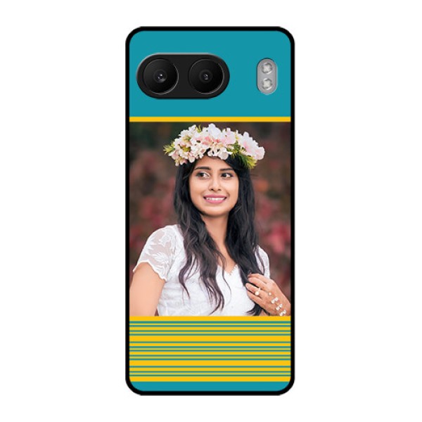OnePlus Nord 4 5G Custom Glass Phone CaseYellow and Blue Design