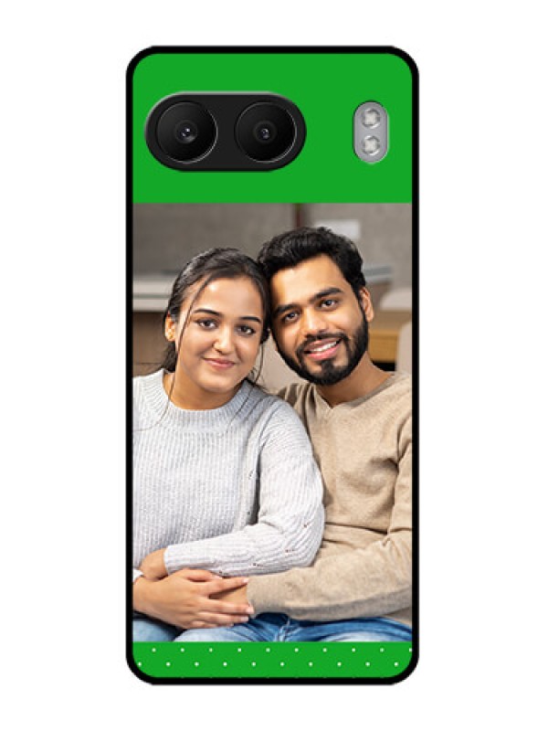 Custom OnePlus Nord 4 5G Custom Glass Phone CaseGreen Pattern Design