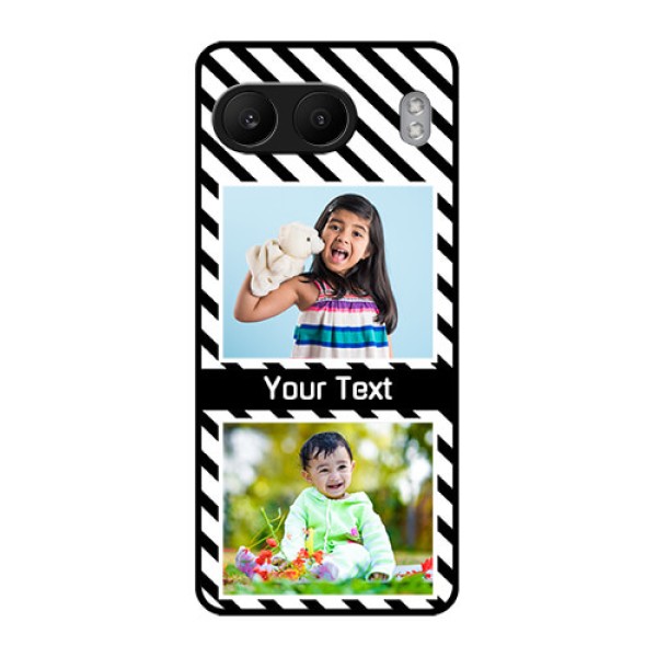 OnePlus Nord 4 5G Custom Glass Phone CaseBlack And White Stripes Design OnePlus Nord 4 5G Custom Glass Phone CaseBlack And White Stripes Design