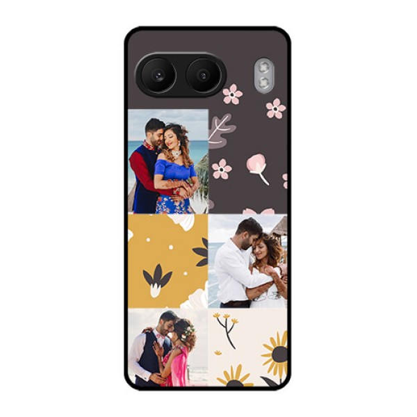 OnePlus Nord 4 5G Custom Glass Phone Case3 Images With Floral Design OnePlus Nord 4 5G Custom Glass Phone Case3 Images With Floral Design