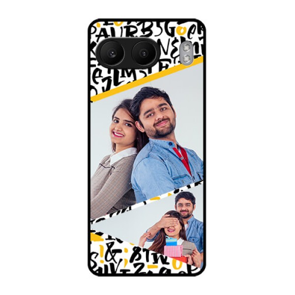 OnePlus Nord 4 5G Custom Glass Phone CaseLetters Pattern Design