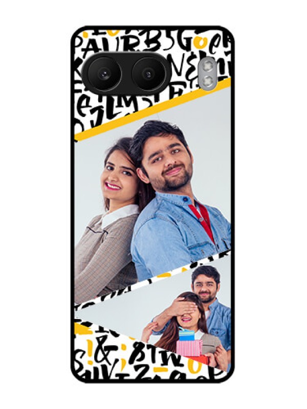 Custom OnePlus Nord 4 5G Custom Glass Phone CaseLetters Pattern Design