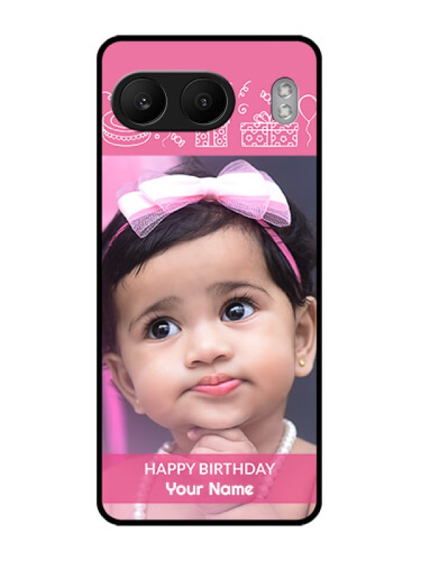 Custom OnePlus Nord 4 5G Custom Glass Phone CaseWith Birthday Line Art Design