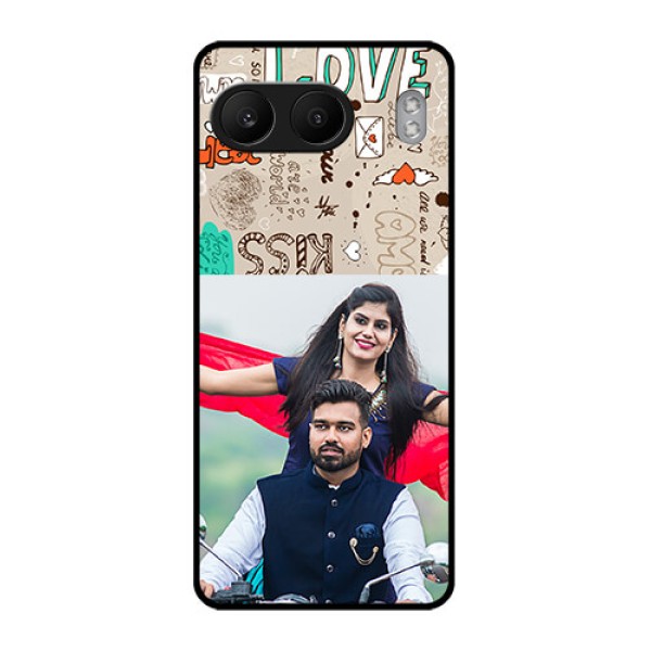 OnePlus Nord 4 5G Custom Glass Phone CaseLove Doodle Pattern