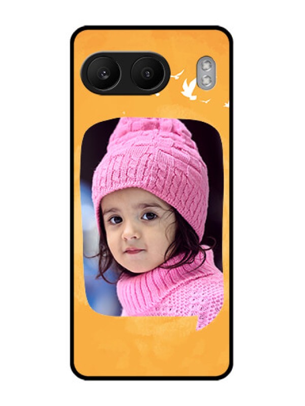 Custom OnePlus Nord 4 5G Custom Glass Phone CaseWater Color Design With Bird Icons