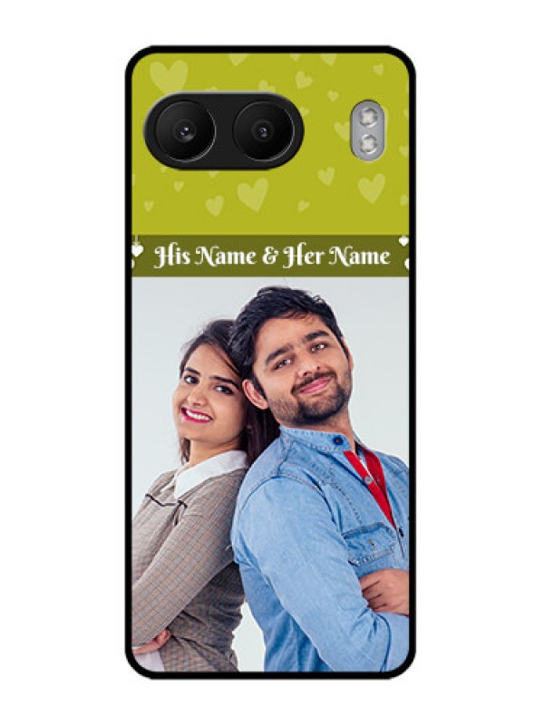 Custom OnePlus Nord 4 5G Custom Glass Phone CaseYou and Me Heart Design