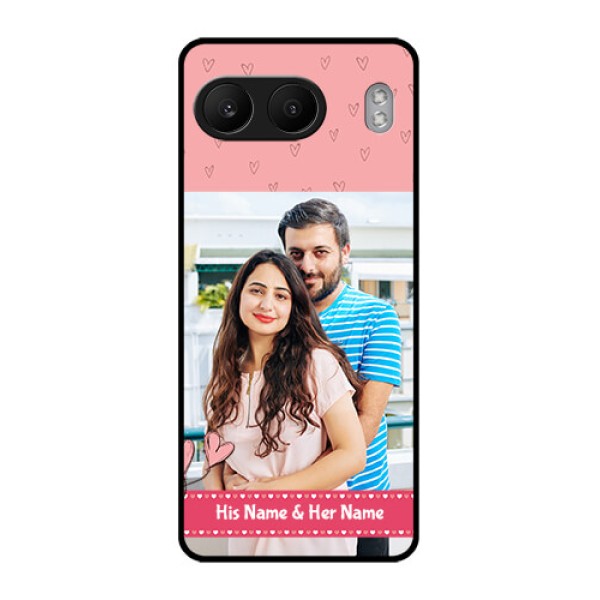 OnePlus Nord 4 5G Custom Glass Phone CaseLove Design Peach Color OnePlus Nord 4 5G Custom Glass Phone CaseLove Design Peach Color