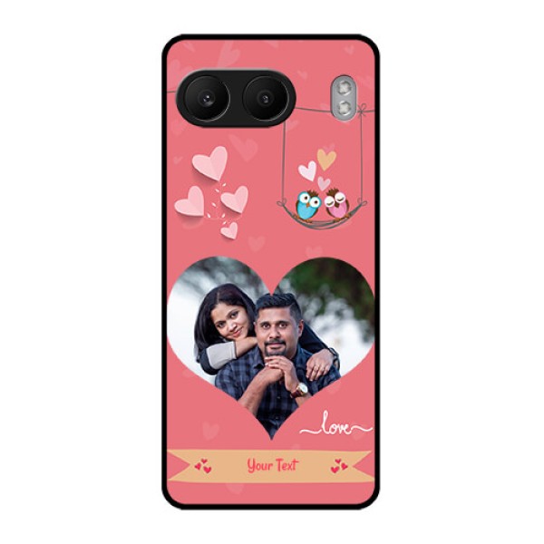 OnePlus Nord 4 5G Custom Glass Phone CasePeach Color Love Design OnePlus Nord 4 5G Custom Glass Phone CasePeach Color Love Design