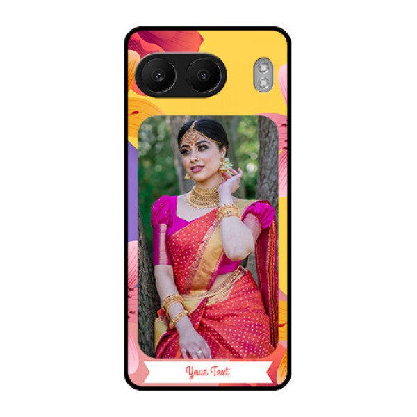 OnePlus Nord 4 5G Custom Glass Phone Case3 Image With Vintage Floral Design OnePlus Nord 4 5G Custom Glass Phone Case3 Image With Vintage Floral Design