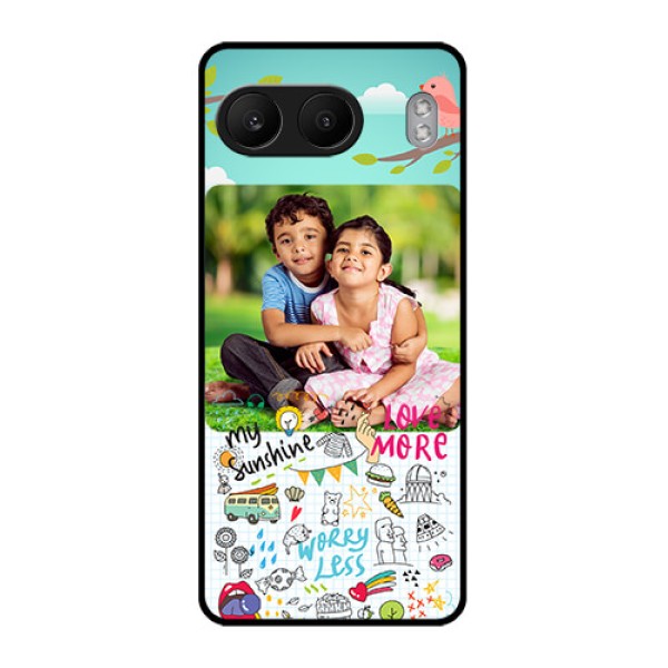 OnePlus Nord 4 5G Custom Glass Phone CaseDoodle Love Design