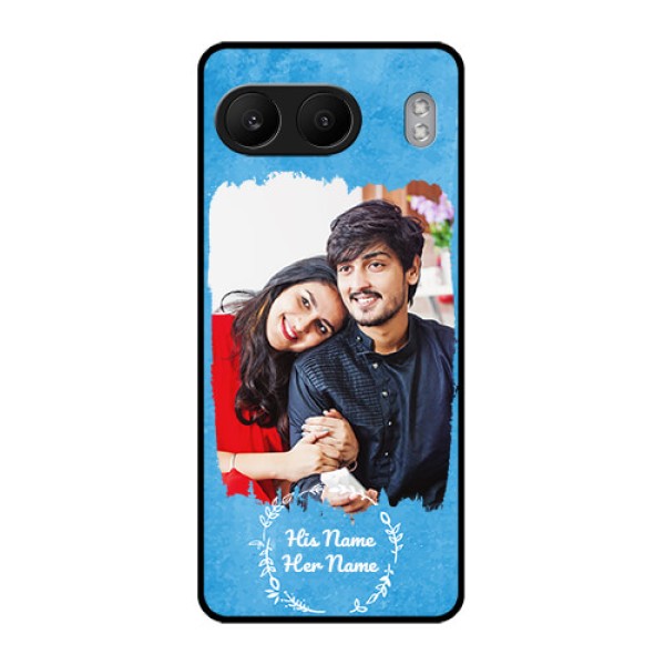 OnePlus Nord 4 5G Custom Glass Phone Case - Blue Color Vintage Design OnePlus Nord 4 5G Custom Glass Phone Case - Blue Color Vintage Design