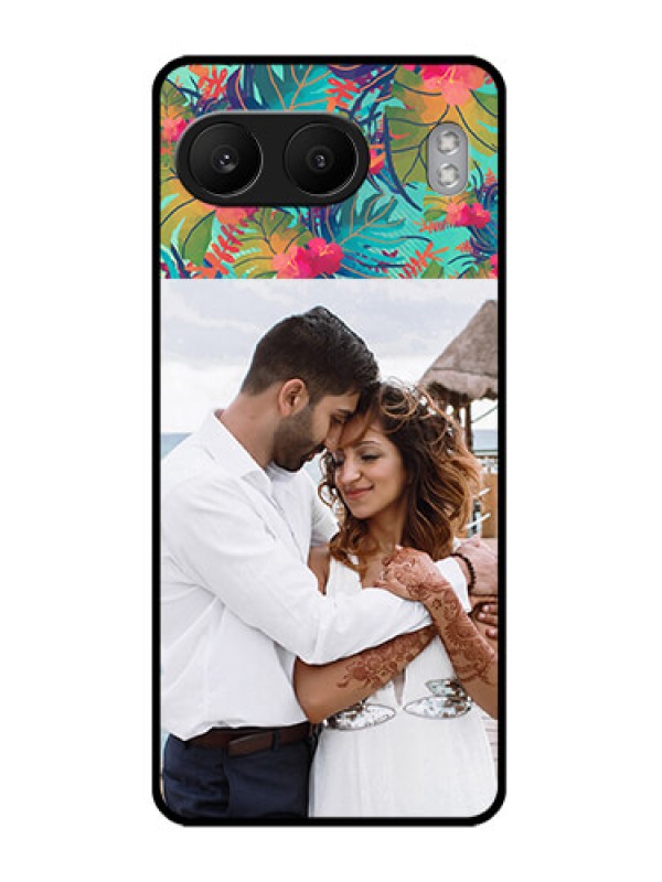 Custom OnePlus Nord 4 5G Custom Glass Phone CaseWatercolor Floral Design