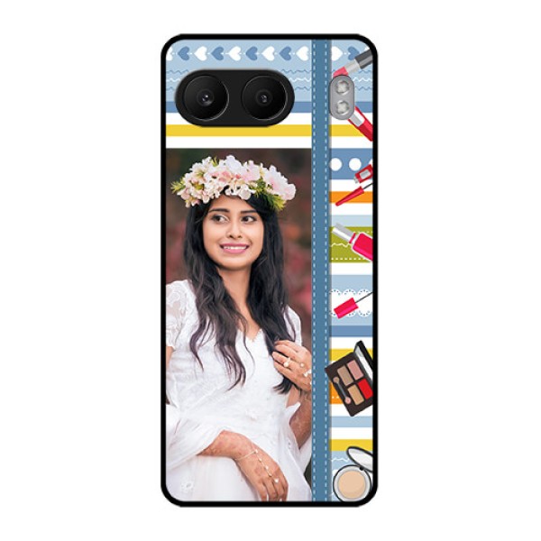 OnePlus Nord 4 5G Custom Glass Phone CaseMakeup Icons Design
