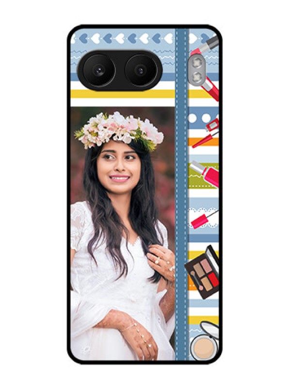 Custom OnePlus Nord 4 5G Custom Glass Phone CaseMakeup Icons Design