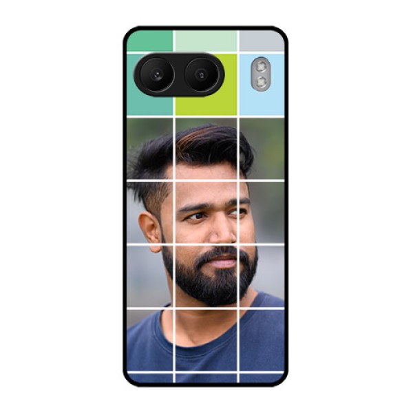 OnePlus Nord 4 5G Custom Glass Phone CaseWith White Box Pattern OnePlus Nord 4 5G Custom Glass Phone CaseWith White Box Pattern