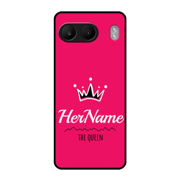 OnePlus Nord 4 5G Custom Glass Phone CaseQueen With Name Design OnePlus Nord 4 5G Custom Glass Phone CaseQueen With Name Design