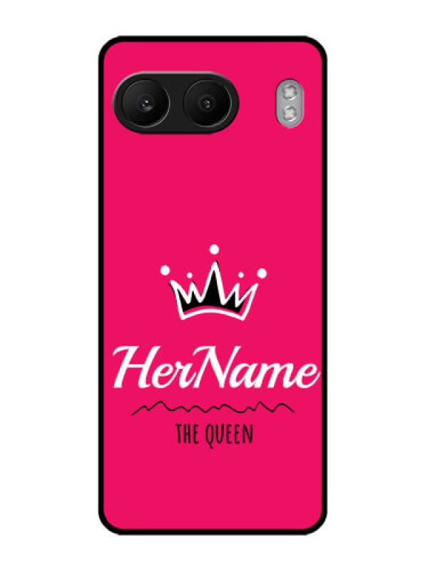 Custom OnePlus Nord 4 5G Custom Glass Phone CaseQueen With Name Design