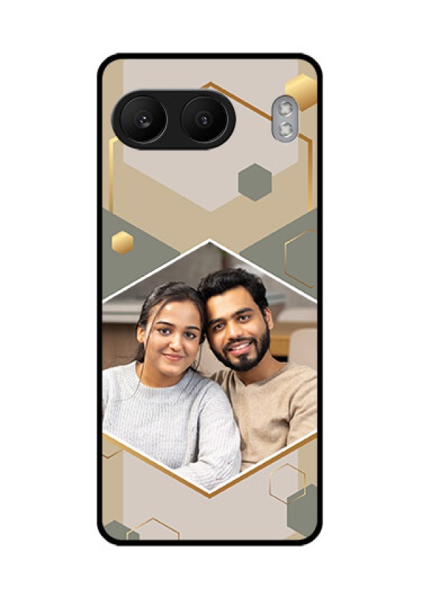 OnePlus Nord 4 5G Custom Glass Phone CaseStylish Hexagon Pattern Design