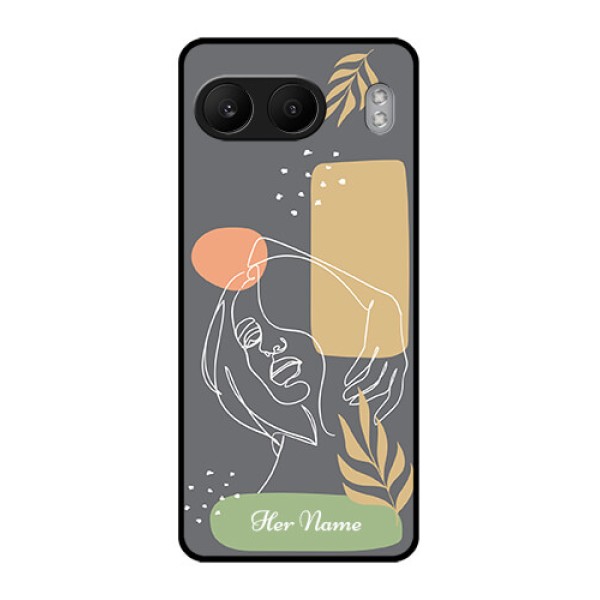 OnePlus Nord 4 5G Custom Glass Phone CaseGazing Woman Line Art Design OnePlus Nord 4 5G Custom Glass Phone CaseGazing Woman Line Art Design