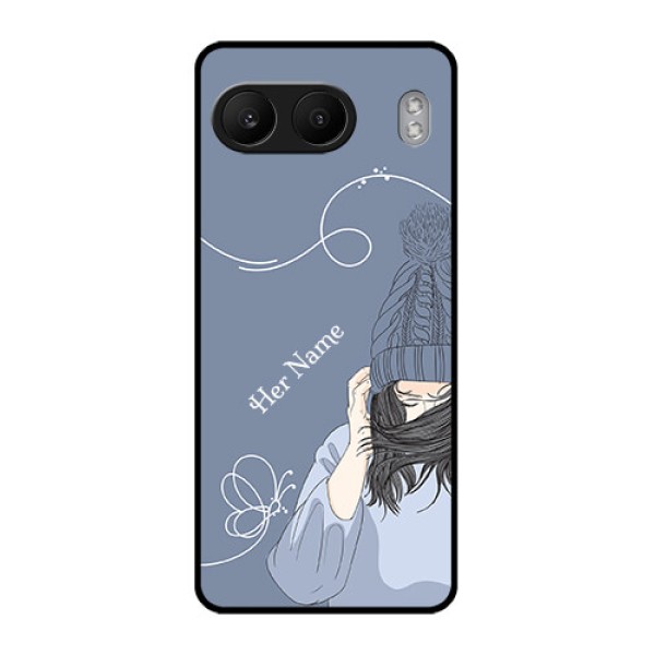 OnePlus Nord 4 5G Custom Glass Phone CaseGirl In Winter Outfit Design OnePlus Nord 4 5G Custom Glass Phone CaseGirl In Winter Outfit Design