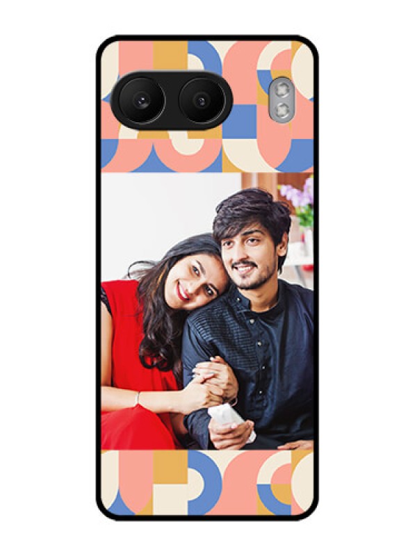 Custom OnePlus Nord 4 5G Custom Glass Phone CaseSemi - Circle Maze Pattern Design