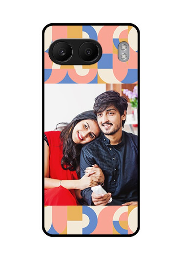 OnePlus Nord 4 5G Custom Glass Phone CaseSemi - Circle Maze Pattern Design