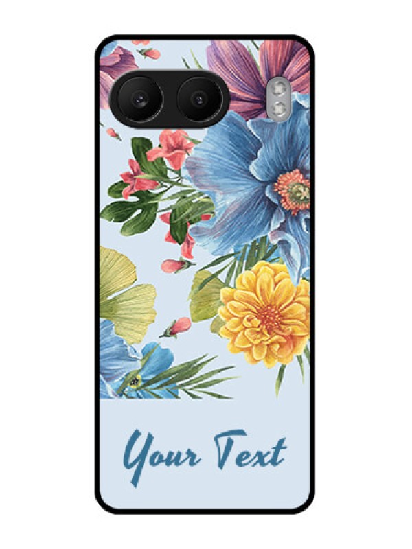 Custom OnePlus Nord 4 5G Custom Glass Phone CaseStunning Watercolored Flowers Painting Design