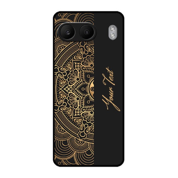 OnePlus Nord 4 5G Custom Glass Phone CaseMandala Art With Custom Text Design