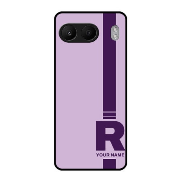 OnePlus Nord 4 5G Custom Glass Phone CaseSimple Dual Tone Stripe With Name Design OnePlus Nord 4 5G Custom Glass Phone CaseSimple Dual Tone Stripe With Name Design