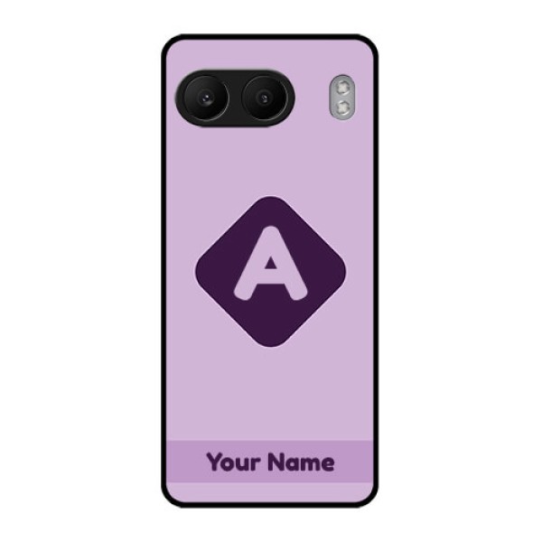 OnePlus Nord 4 5G Custom Glass Phone CaseCustom Letter In Curved Badge Design