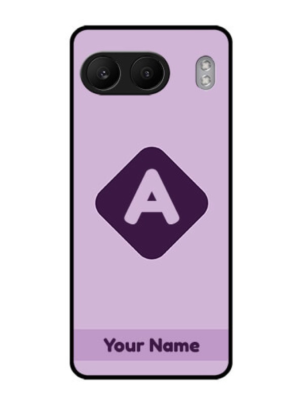 Custom OnePlus Nord 4 5G Custom Glass Phone CaseCustom Letter In Curved Badge Design