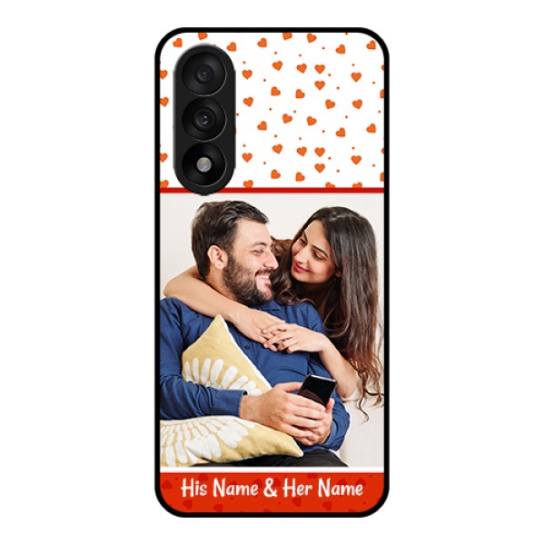 OnePlus Nord 5 5G Custom Glass Phone Case - Orange Love Symbol Design OnePlus Nord 5 5G Custom Glass Phone Case - Orange Love Symbol Design