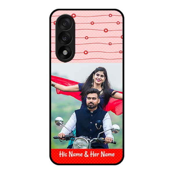 OnePlus Nord 5 5G Custom Glass Phone Case - Red Pattern Case Design