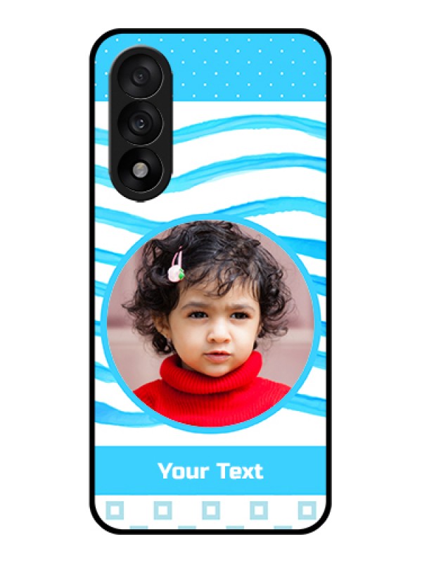 Custom OnePlus Nord 5 5G Custom Glass Phone Case - Simple Blue Case Design