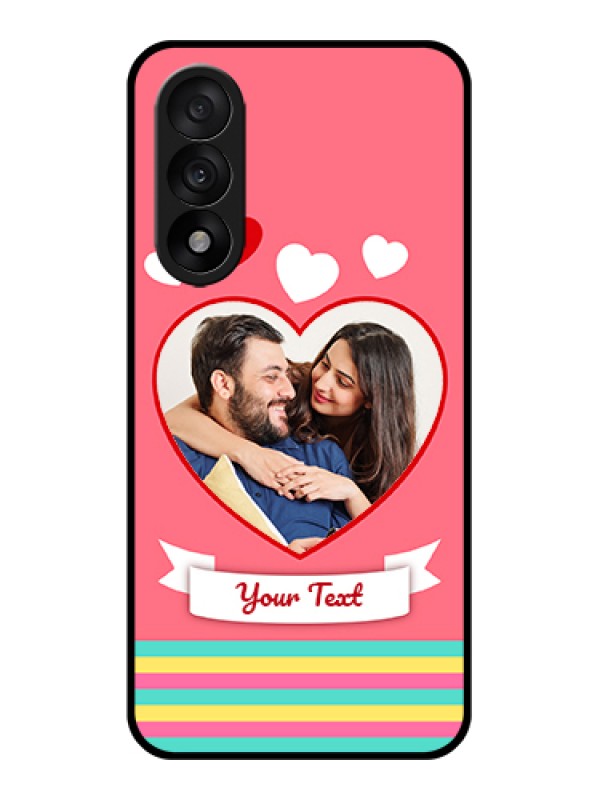 Custom OnePlus Nord 5 5G Custom Glass Phone Case - Love Shapes Doodle Design