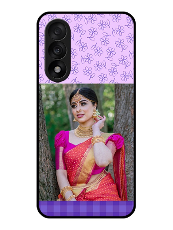 Custom OnePlus Nord 5 5G Custom Glass Phone Case - Purple Floral Design