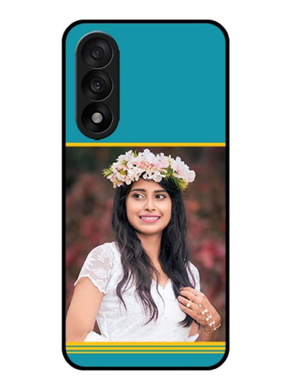 Custom OnePlus Nord 5 5G Custom Glass Phone Case - Yellow & Blue Design