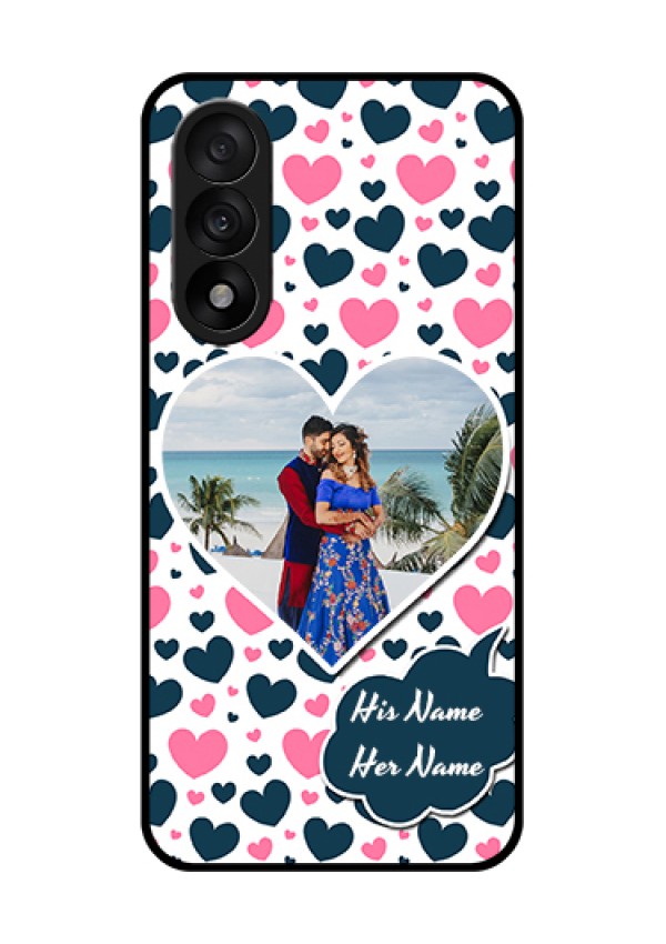 OnePlus Nord 5 5G Custom Glass Phone Case - Pink & Blue Heart Design