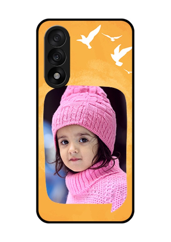 OnePlus Nord 5 5G Custom Glass Phone Case - Water Color Design With Bird Icons