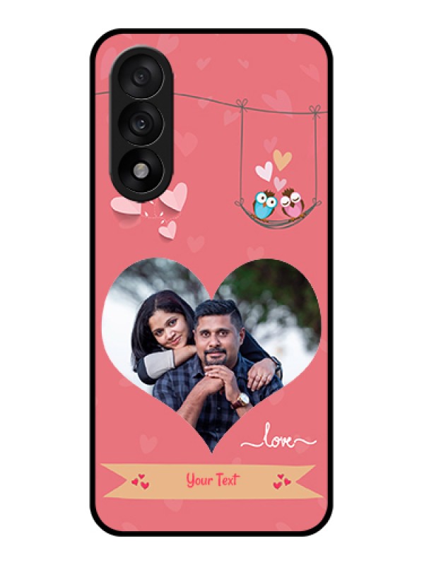 Custom OnePlus Nord 5 5G Custom Glass Phone Case - Peach Color Love Design