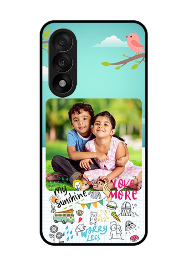 OnePlus Nord 5 5G Custom Glass Phone Case - Doodle Love Design