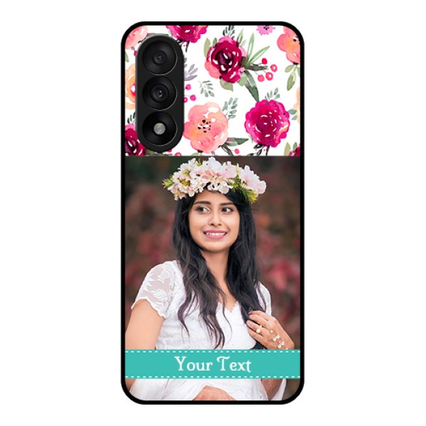 OnePlus Nord 5 5G Custom Glass Phone Case - Water Colors Floral Design OnePlus Nord 5 5G Custom Glass Phone Case - Water Colors Floral Design