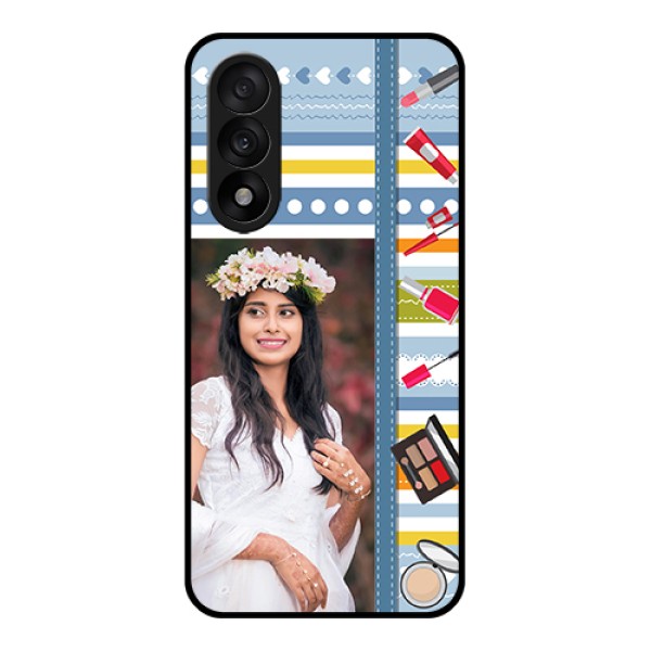 OnePlus Nord 5 5G Custom Glass Phone Case - Makeup Icons Design
