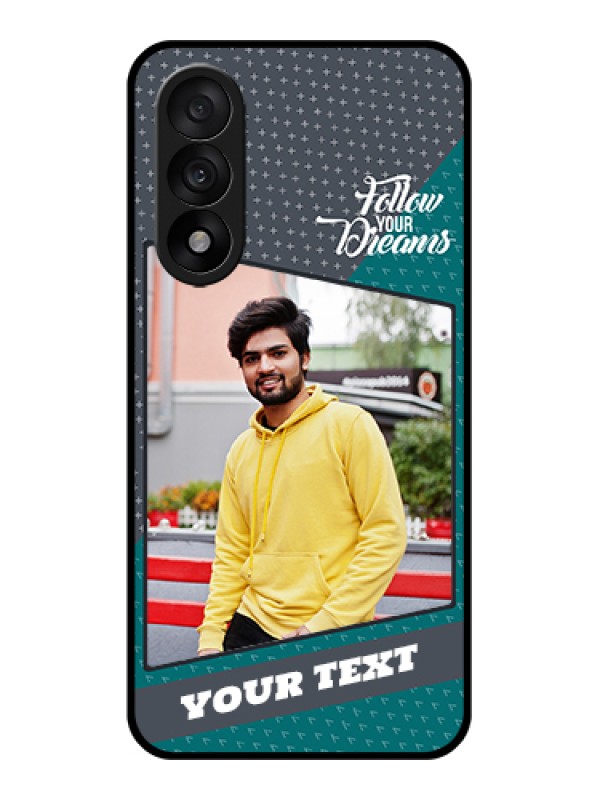 Custom OnePlus Nord 5 5G Custom Glass Phone Case - Background Pattern Design With Quote