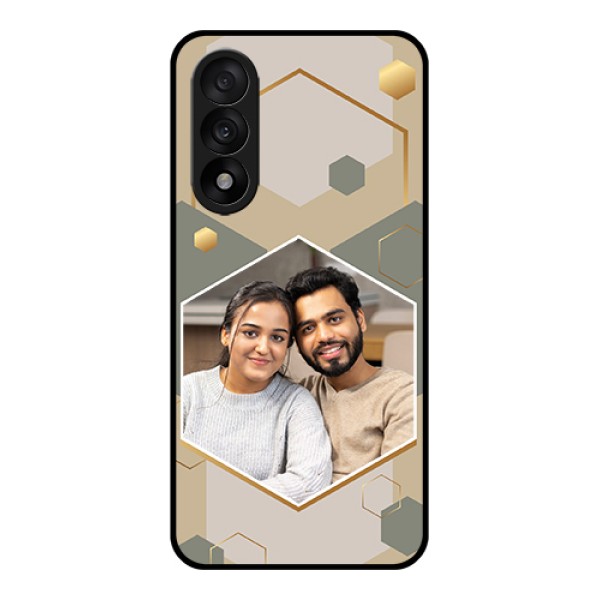 OnePlus Nord 5 5G Custom Glass Phone Case - Stylish Hexagon Pattern Design OnePlus Nord 5 5G Custom Glass Phone Case - Stylish Hexagon Pattern Design