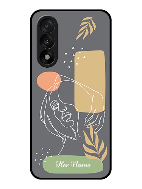 Custom OnePlus Nord 5 5G Custom Glass Phone Case - Gazing Woman Line Art Design