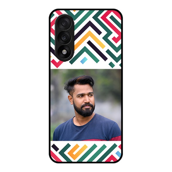 OnePlus Nord 5 5G Custom Glass Phone Case - Colorful Maze Pattern Design OnePlus Nord 5 5G Custom Glass Phone Case - Colorful Maze Pattern Design