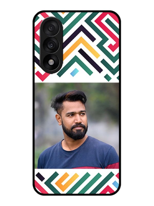 Custom OnePlus Nord 5 5G Custom Glass Phone Case - Colorful Maze Pattern Design