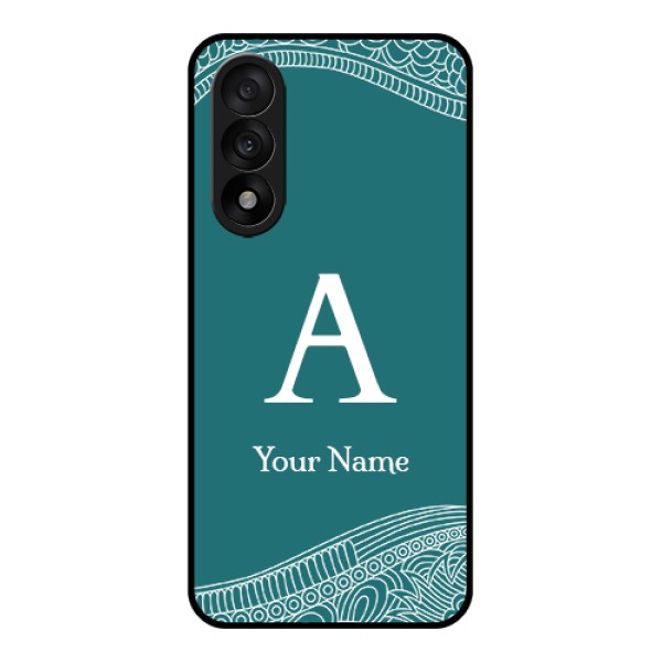 OnePlus Nord 5 5G Custom Glass Phone Case - Line Art Pattern With Custom Name Design OnePlus Nord 5 5G Custom Glass Phone Case - Line Art Pattern With Custom Name Design